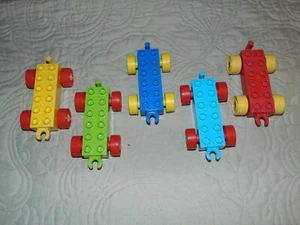 FIVE LEGO DUPLO TRAIN, CAR, TRUCK WHEEL BASES - FREE SHIPPING - Picture 1 of 2