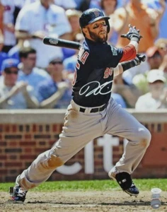Foto autografiada de Dustin Pedroia 16x20 Medias Rojas de Boston 188767 - Imagen 1 de 3