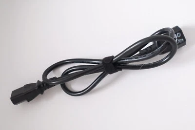 Power Extension Cable IEC Kettle Male to Female UPS Lead C13 C14 PC 90m Black - Image 1 of 2