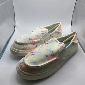 New Sperry Top-Slider Salty SCK165996 Washable Tie-Dye Shoes Pink Girls Sz 4M - Picture 1 of 10