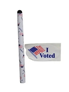 2025 Local NJ Elections - Edison NJ - I Voted Sticker & 3.75 inch Pen Stylus - Picture 1 of 5