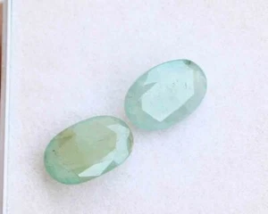8.90 Cts NATURAL ZAMBIAN BEAUTIFUL EMERALD OVAL TOP GREEN GEMSTONE UNHEATED - Picture 1 of 4