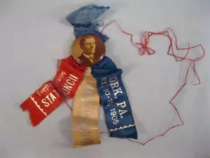 1905 York PA Political Ribbon & Pinback Button State Council Daughters (O) AS IS - Bild 1 von 10