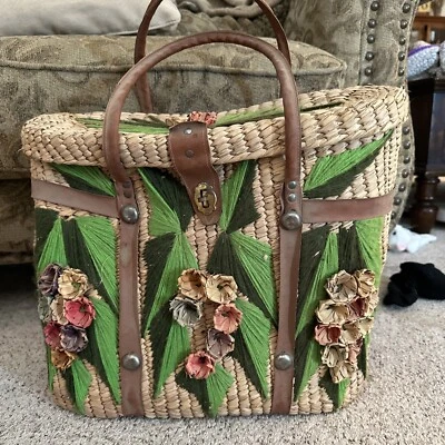 Bolso grande tejido de paja 3D hecho a mano de colección bolso casa núcleo playa Foto 1 de 4