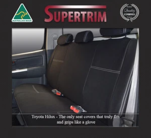 Premium Neoprene Waterproof Fits TOYOTA HILUX (2009-2015) REAR Seat Cover - Picture 1 of 7