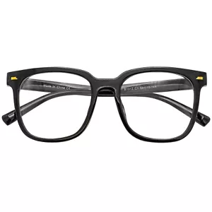 Large Blue Light Blocking Glasses Black Frame Gaming Computer PC Protection - Picture 1 of 9