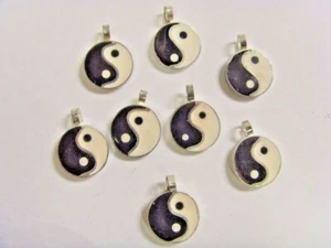 10 Vintage Silber Yin Yang Taoismus Yoga Anhänger Menge handgefertigt 20 x 25 mm 50656 - Bild 1 von 4