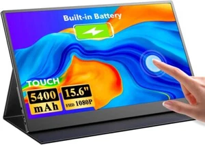Uperfect Tragbarer Touch Monitor 15,6" FHD 1920x1080 IPS USB-C HDMI Lautsprecher - Afbeelding 1 van 7