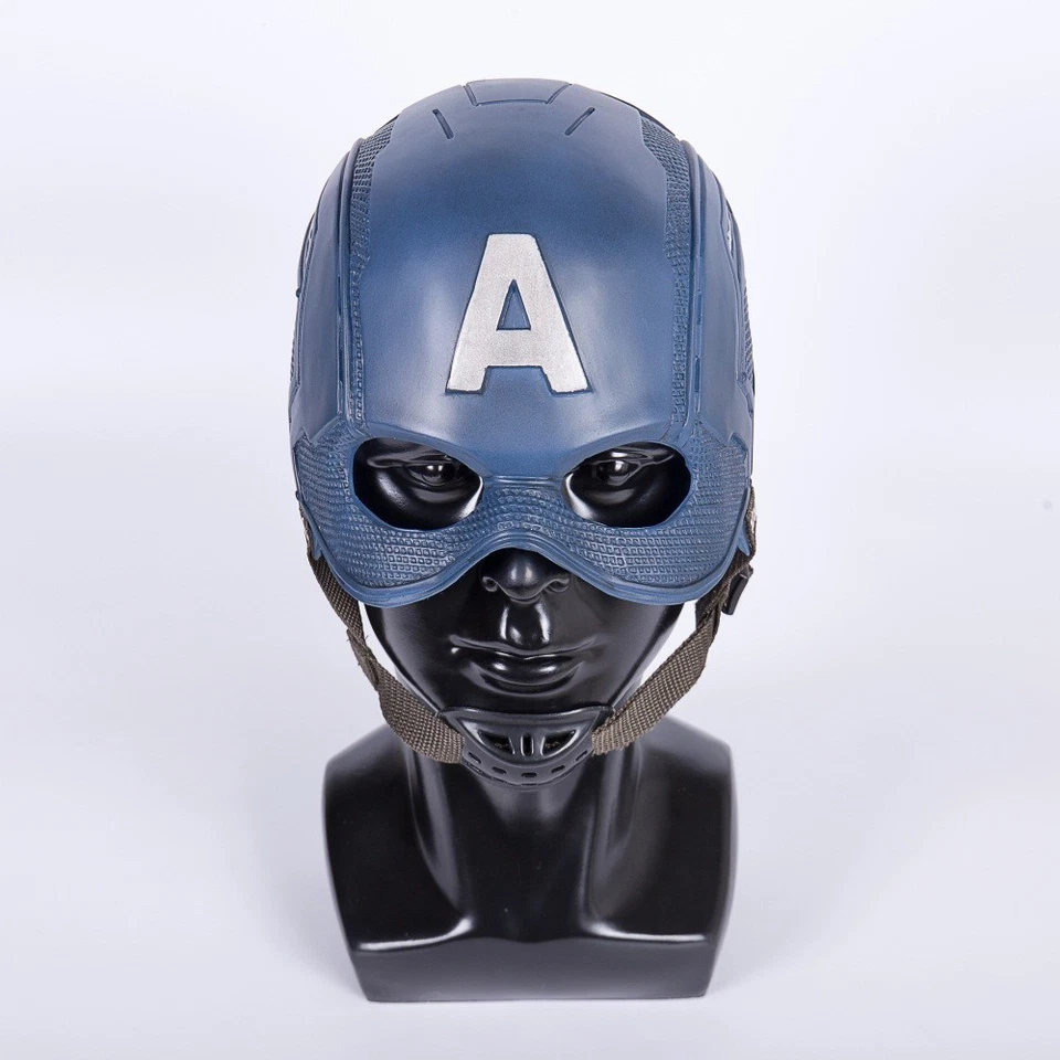 Captain America Helmet Infinity War Steven Rogers Superhero Helmet PVC Props - Image 1 of 4