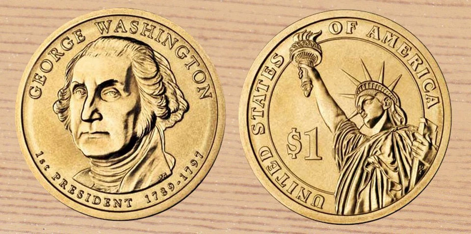 2007 D  $1  President George Washington  Presidential Golden Dollar 1-Coin - Image 1 of 1