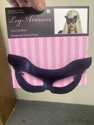 Vinyl Wet Look Cat Costume Mask Costume Mask Adult - Image 1 of 2