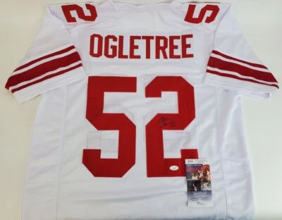 ALEC OGLETREE SIGNED CUSTOM PRO STYLE XL NY GIANTS JERSEY, JSA COA #DD28957 - Image 1 of 4