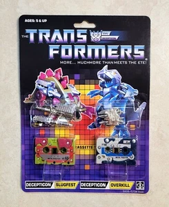 TRANSFORMERS G1 SLUGFEST & OVERKILL IN US RARE! DECEPTICON SOUNDWAVE CASSETTES - Picture 1 of 3