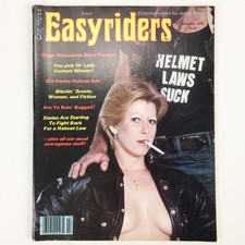 VTG Feb 1978 Easyriders Motorcycle Magazine, DAVID MANN Center POSTER, Bikers