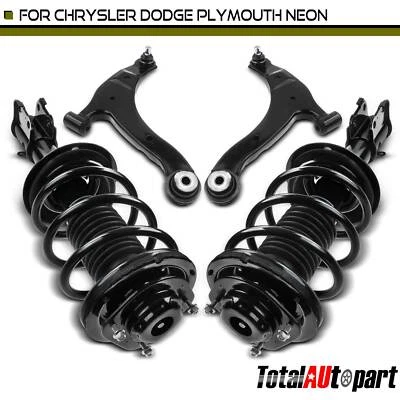 Kit de brazo de control de resorte helicoidal y puntal 4 piezas para Chrysler Dodge Neon Plymouth delantero Foto 1 de 4