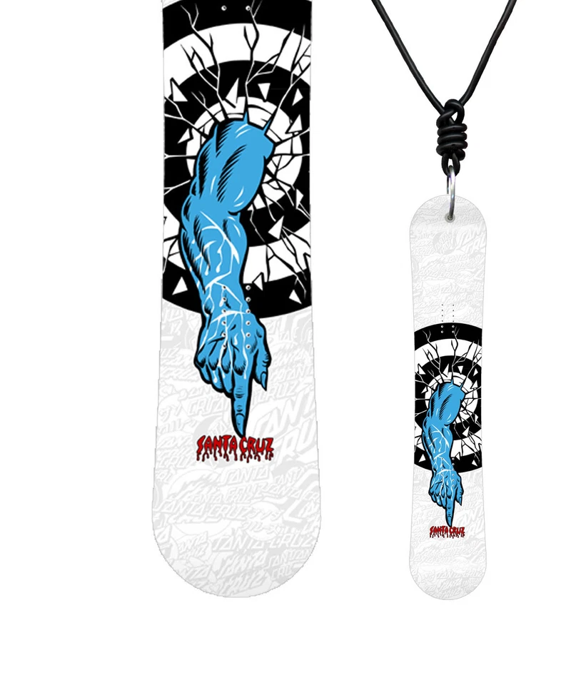 Miniboard SANTA CRUZ Rob One 11/12 CLASSIC Snowboard als Halskette A19