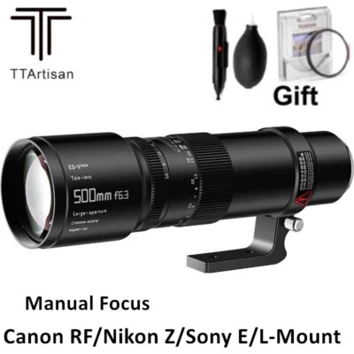 TTArtisan 500mm F6.3 Manual Telephoto Lens Full Frame for Canon Sony Fuji Nikon  - image 1 of 4