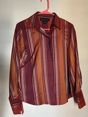 Blusa Ellen Tracy!/ Linda Allard 100 % seda lateral 4 Petite Foto 1 de 4