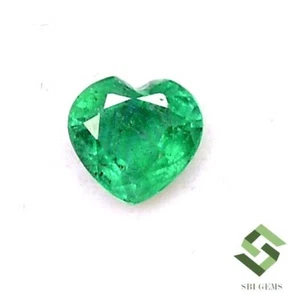 5x5 mm Certified Natural Emerald Heart Shape Cut 0.47 CTS Untreated Loose Gems - Picture 1 of 6