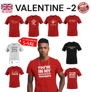 Valentines T-shirt Gift Couple Matching Tee Shirt Gothic Tops Couples BF & GF 2 - Picture 1 of 35