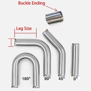 316L STAINLESS STEEL MANDREL EXHAUST BENDS TUBE ELBOWS 0- 180 Degree 16-114mm OD - Picture 1 of 12