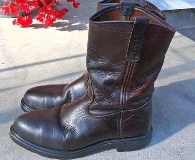 Botas Red Wing Pecos 4470 Cuero Puntera de Seguridad Pull On Trabajo Motocicleta Hombres 10 D Foto 1 de 4