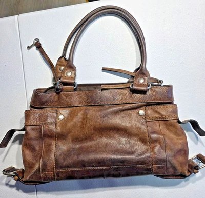 Bolsa chave clássica vintage couro marrom fóssil muito boa dê uma olhada - Imagem 1 de 4