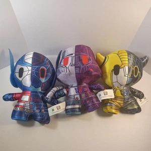 Set Of 3 -YuMe DZNR Transformers Plush Toy Optimus Prime/Bumblebee/Megatron - Picture 1 of 4