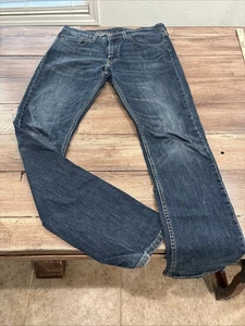 Levi 511 Jeans Mens  34x36 Wash Fade Stretch Black Label - Picture 1 of 11