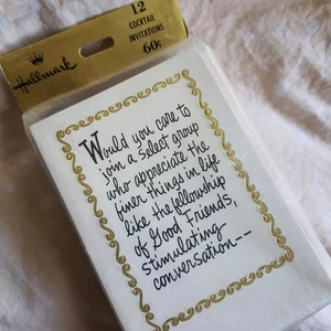 Vintage Hallmark Cocktail Party Einladungen 12 mit Umschlägen Silvester - Bild 1 von 4