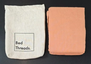 Fili Letto Terracotta 100% Lino Lino Federe King (Set di Due) - Foto 1 di 4