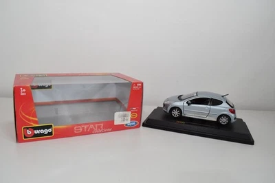 B88 1:24 BBURAGO BURAGO STAR PEUGEOT 207 MET. GREY MIB - Photo 1/4
