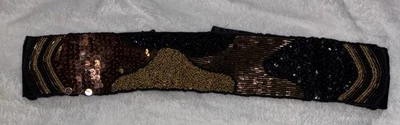 VTG 80’s Speyer Milor Cummerbund-style Belt Sequins & Beads Fits Up To 34”Waist - Image 1 of 4