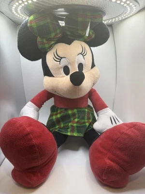Disney Holiday Minnie Mouse Peluche 20" Vestito Verde a Quadri Just Play LLC - Immagine 1 di 2