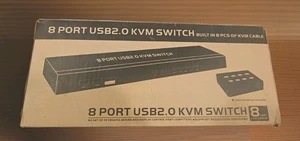 MT-VIKI 8 Port USB 2.0 KVM Switch & Desktop Controller mit KVM Kabel - Bild 1 von 2