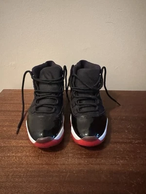 Nike Air Jordan 11 Men's Size 9.5 'Bred' 2019 Retro Sneakers 378037-061 No Box - Image 1 of 4