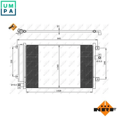 CONDENSER AIR CONDITIONING 35942 FOR FIAT 186A9.000/A8.000 1.9L 4cyl MULTIPLA - Image 1 of 4