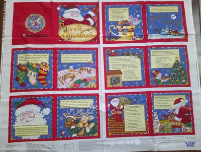 Mary Engelbreit Cut & Sew The Night Before Christmas Book Fabric Panel Vintage - Image 1 of 2