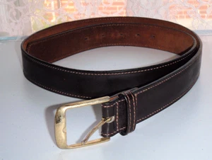 Echtleder Danbury Größe 36 Herren braun Gürtel ca. 1 cm dick 42" L gold - Bild 1 von 9