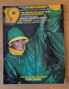 Vintage 19 Fashion Magazine January 1977 - Rod Stewart & Britt Ekland, Chiconomy - Picture 1 of 12