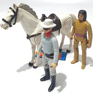Vtg Legend of the LONE ANGER TONTO & SILVER 3 figure lot original 1980 Gabriel - Picture 1 of 10