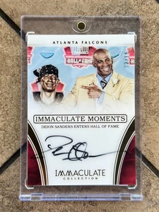 Deion Sanders 2016 Panini Immaculate Moments On Card Auto /15 Falcons HOF - Picture 1 of 2