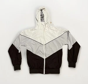 Element Skateboards Windbreaker Jacket Men’s Size Small White/Brown - Picture 1 of 6