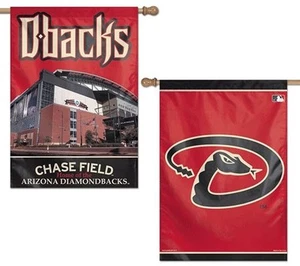 Arizona Diamondbacks Banner 2 Sided Vertical MLB House Flag NWT Double Logo - Picture 1 of 1
