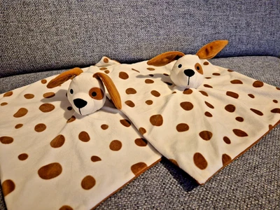 Schmusetuch Hund Drömslott Ikea Weiß braun Punkte neuwertig Stückpreis - Bild 1 von 2