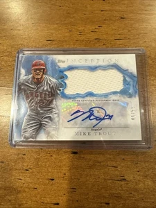 2017 Topps Inception Mike Trout Patch Auto Los Angeles Angels 14/50 - Picture 1 of 3