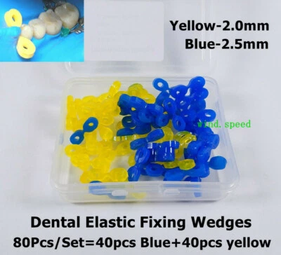 Dental Elastic Fixing Wedges set Sectional Contoured Matrices Matrix Rubber Dam - Image 1 of 4