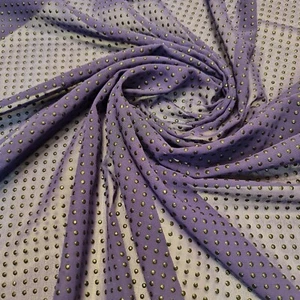 Purple Crepe Chiffon Dew Drop Material Costume Drape Dress Craft Fabric 58" - Picture 1 of 4