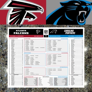 Atlanta Falcons vs Carolina Panthers - Game Issued Flipcard Program NFL Football - Picture 1 of 3