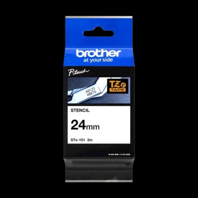3x Brother STe-151 ST151 Genuine 24mm Black Stencil Tape - 3meters - image 1 of 2